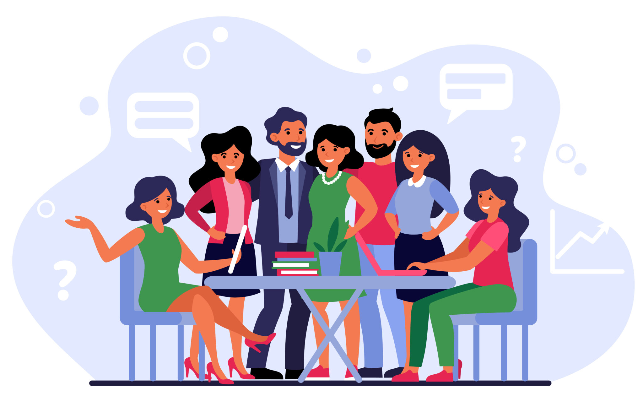 Happy united business team for jassy digital marketing team